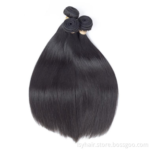 Brazilian Virgin Straight Hair Pre Plucked Long Deep Parting Middle 13x6 Lace Frontal 13 by 6 Size Hair Weave Bundles